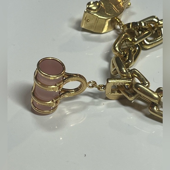 LOUIS VUITTON 2003 18KT GOLD CHARM BRACELET W/ 5 CHARMS - Picture 9 of 14